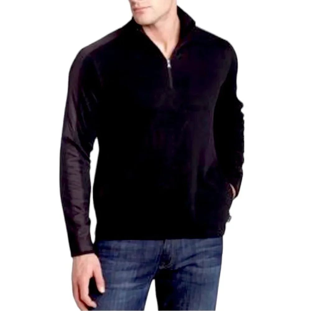HUGO BOSS Sondrio Mock Neck Quarter Zip Pullover L